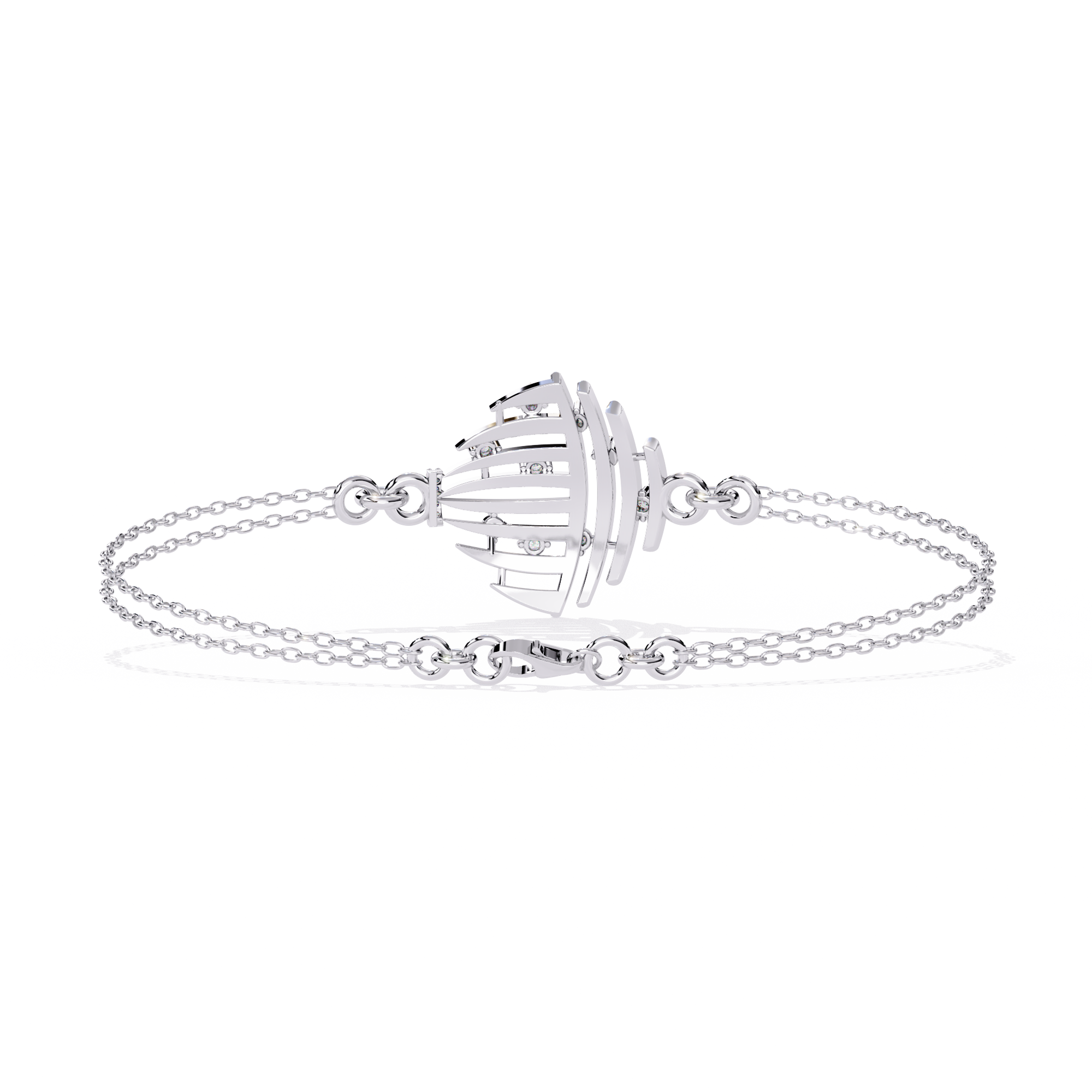 Solitairekart 0.13ct Galactic Cascade Natural Diamond Bracelet-HI Color, VS-SI Clarity